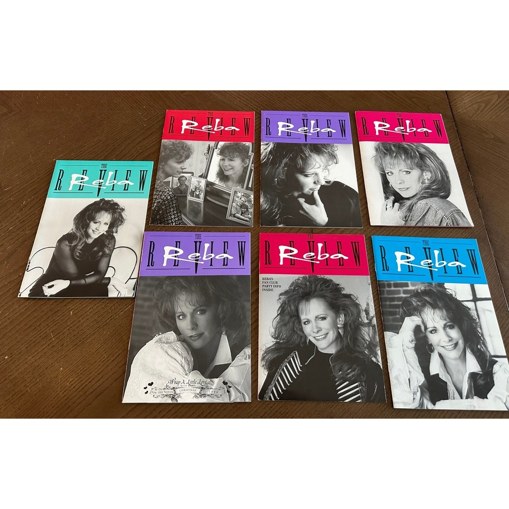 Vintage Reba McEntire The Reba Review Fan Club Magazines Lot of 7 1990s Country